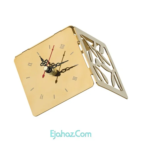 ساعت رومیزی نیایش مدل برگ فلزی
