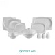 سرویس غذاخوری چینی 43 پارچه کاراجا ترکیه مدل FINE BONE BRIDAL سرویس غذاخوری چینی 43 پارچه کاراجا ترکیه مدل FINE BONE BRIDAL