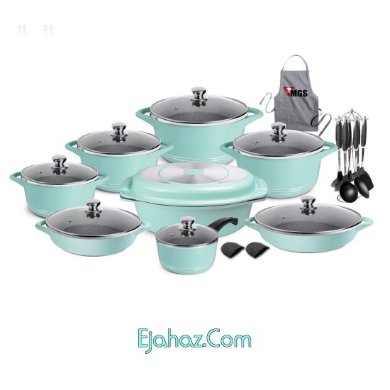 سرویس پخت و پز قابلمه چدن 26 پارچه ام جی اس مدل IB26014 سرویس پخت و پز قابلمه چدن 26 پارچه ام جی اس مدل IB26014