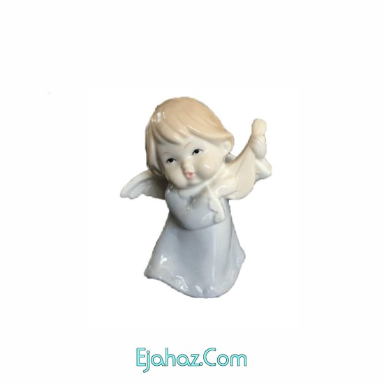مجسمه سرامیکی خانه سفید مدل فرشته ویولن زن سرامیک