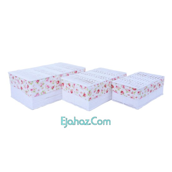 سرویس جهیزیه 6 پارچه سطل و سبد ژینورا مدل CH55-W فلزی سرویس جهیزیه 6 پارچه سطل و سبد ژینورا مدل CH55-W فلزی