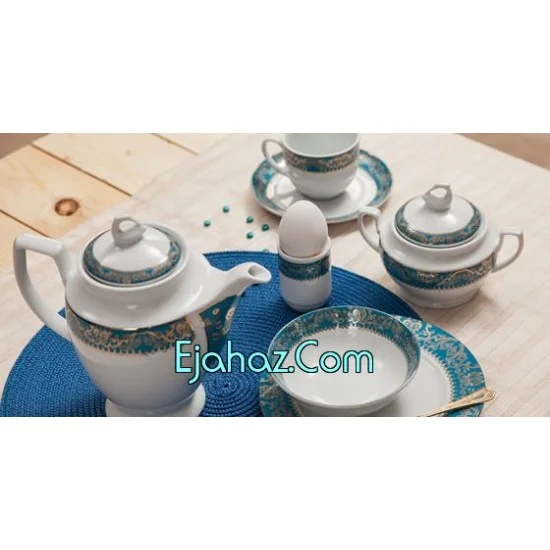 سرویس غذاخوری  کد 50255 E2  روژا طرح فلت چینی تقدیس 12 نفره