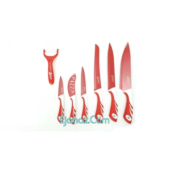 ست چاقو آشپزخانه 7 پارچه کیچن لاین مدل KL استیل