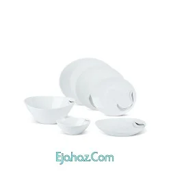 سرویس غذاخوری آرکوپال مقصود 26 پارچه اورینسه طرح شمل مشکی- بدنه صدفی (دو لایه)