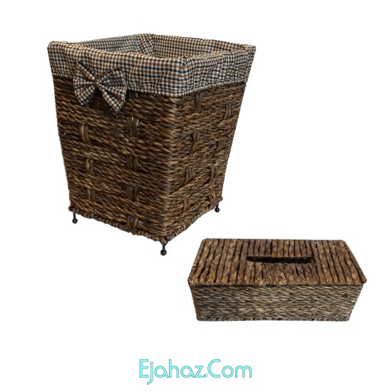ست سطل و جای دستمال کاغذی کد 2145 ست سطل و جای دستمال کاغذی کد 2145