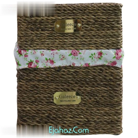 ست سطل و جعبه دستمال کاغذی گالیکو مدل flower ست سطل و جعبه دستمال کاغذی گالیکو مدل flower