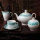 چینی زرین سرویس چای خوری 17 پارچه سروین فیروزه