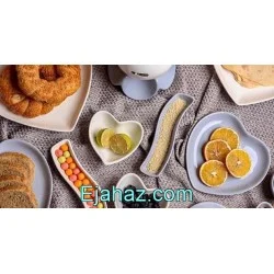 صبحانه خوری سرامیکی لاو  آیسرام 19 پارچه طوسی سفید