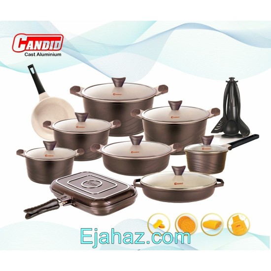 سرویس قابلمه گرانیتی کاندید اوشن 30 پارچه قهوه ای سرویس قابلمه گرانیتی کاندید اوشن 30 پارچه قهوه ای