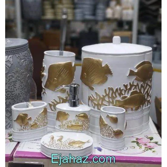 سرویس بهداشتی رزین 6 پارچه فیش 001