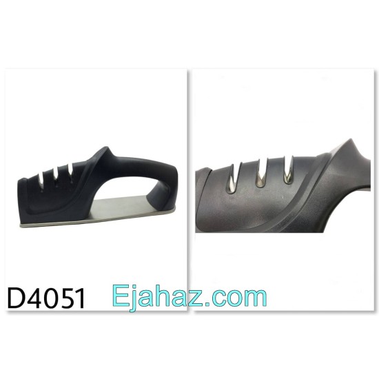 چاقو تیزکن 3 شیار کف استیل چاقو تیزکن 3 شیار کف استیل