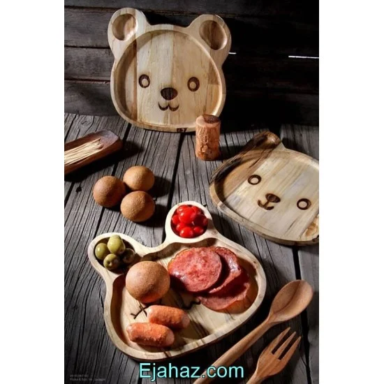 بشقاب کودک چوبی آماهوم خرگوش