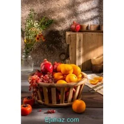 سبد چوبی آماهوم گرد بزرگ