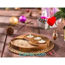 جاشمعی چوبی آماهوم پازل گرد سایکل