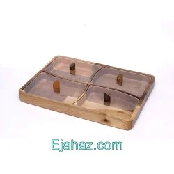 کندی باکس چوبی آماهوم موجی 4 خانه