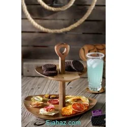 شیرینی خوری چوبی آماهوم 2 طبقه مثلث