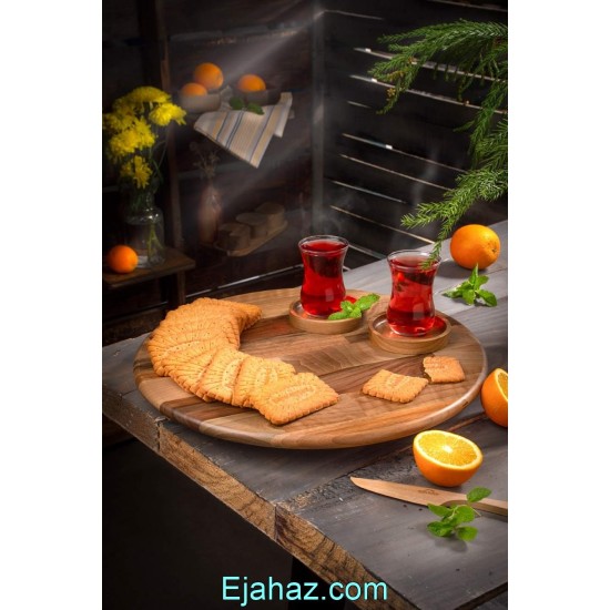 نعلبکی چوبی آماهوم گرد نعلبکی چوبی آماهوم گرد