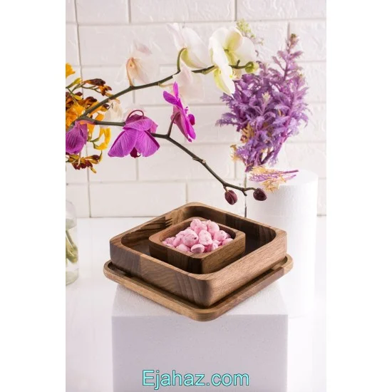 بشقاب پیش دستی چوبی آماهوم