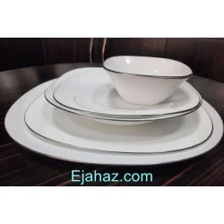 سرویس آرکوپال مقصود 26 پارچه مربع لب نقره ای