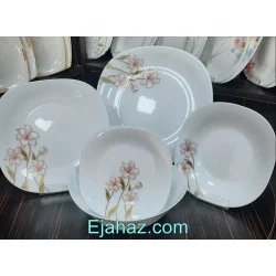 سرویس آرکوپال مقصود 26 پارچه مربع زنبق صورتی