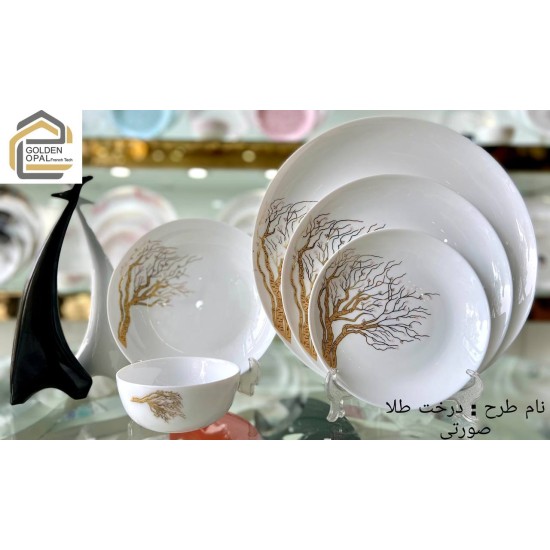 سرویس آرکوپال 26 پارچه دیوالی گلدن اپال طرح درخت طلا سرویس آرکوپال 26 پارچه دیوالی گلدن اپال طرح درخت طلا