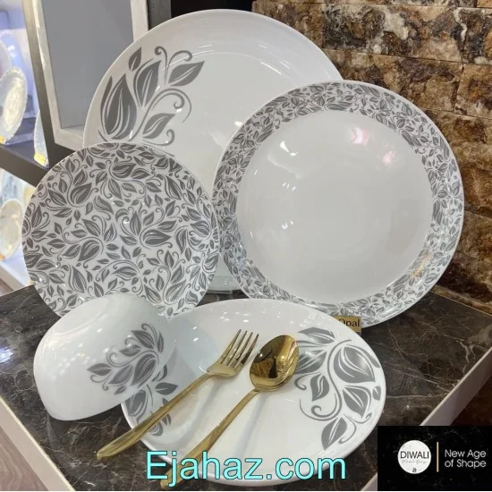 سرویس 26 پارچه گلدن اپال دیوالی آنیل طوسی