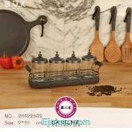 جا ادویه ای چوبی فلزی بی وی کی