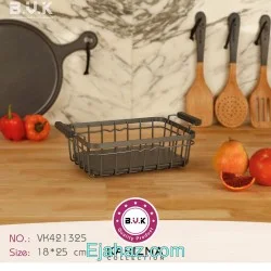 سبد مستطیل چوب فلزی کوچک بی وی کی