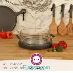 کاسه سالاد چوبی فلزی کوچک بی وی کی