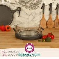 کاسه سالاد چوبی فلزی بزرگ بی وی کی