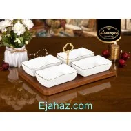 اردورخوری مستطیل موج چهارخانه چینی لمون