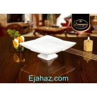 دیس شیرینی لاله پایه دار چینی لمون