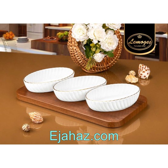 اردور بیضی سه خانه کارمن چینی لمون اردور بیضی سه خانه کارمن چینی لمون