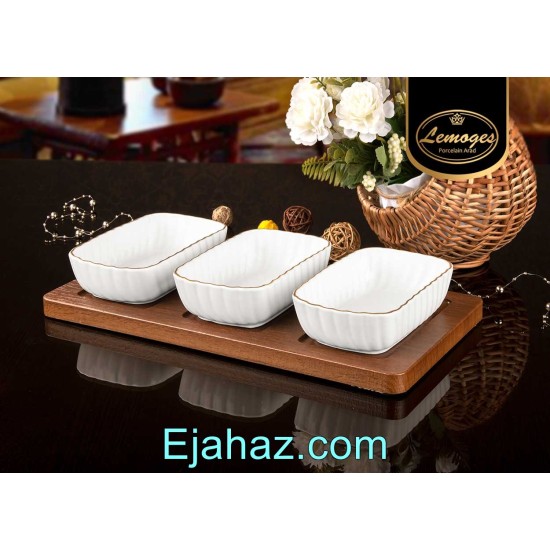 اردور مستطیل سه خانه کارمن چینی لمون اردور مستطیل سه خانه کارمن چینی لمون