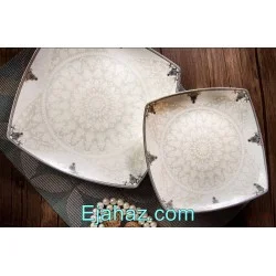 سرویس چینی پردیس ایزابل نیو بن چاینا شارلوت پلاتین 36 پارچه