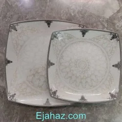 سرویس چینی پردیس ایزابل نیو بن چاینا شارلوت پلاتین 36 پارچه
