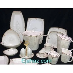 سرویس چینی پردیس ایزابل نیو بن چاینا شارلوت طلایی 36 پارچه