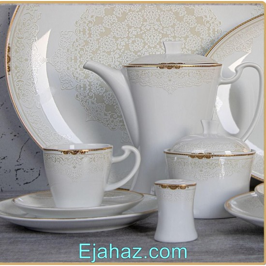 سرویس چینی لورین کاملیا طلایی 87 پارچه سرویس چینی لورین کاملیا طلایی 87 پارچه