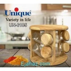 جا ادویه چوبی یونیک 8 تایی گردون کد 6105