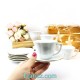 فنجان چای خوری چینی مقصود نیلوفری لب طلا 12 پارچه