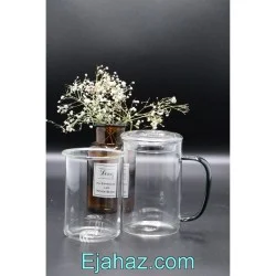 لیوان دمنوش پیرکس بی وی کی 324203 دسته رنگی
