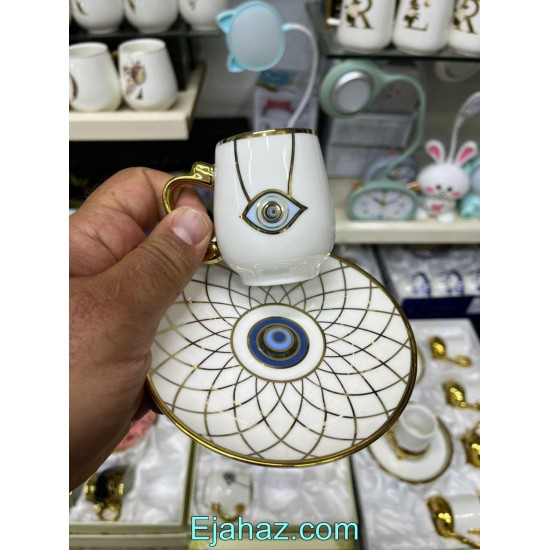 سرویس قهوه خوری 12 پارچه چینی چشم نظر سرویس قهوه خوری 12 پارچه چینی چشم نظر