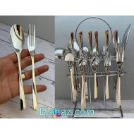 سرویس قاشق چنگال استیل 39 پارچه کد 05