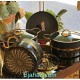 سرویس قابلمه گرانیتی بریونی طرح سنگ مشکی 9 پارچه سرویس قابلمه گرانیتی بریونی طرح سنگ مشکی 9 پارچه