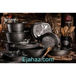 سرویس قابلمه راکلندگرانیتی 17 پارچه طوسی wave