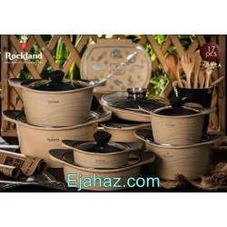 سرویس قابلمه راکلند 17 پارچه کرم مدل wave