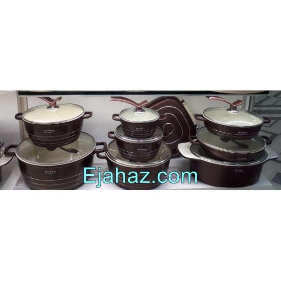 سرویس قابلمه گرانیتی آیسل زرشکی 22 پارچه آیدا سرویس قابلمه گرانیتی آیسل زرشکی 22 پارچه آیدا