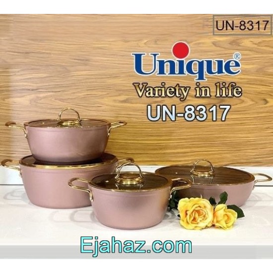 سرویس قابلمه گرانیتی یونیک رزگلد طلایی کد 8317 سرویس قابلمه گرانیتی یونیک رزگلد طلایی کد 8317