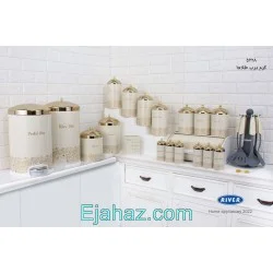 سرویس آشپزخانه ریور 26 پارچه کرم درب طلایی