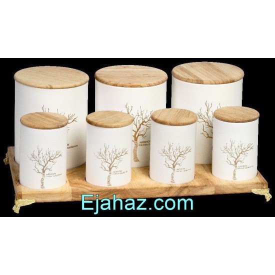 پاسماوری فلزی درب چوبی آرتیستون درخت طلایی سفید 7 پارچه پاسماوری فلزی درب چوبی آرتیستون درخت طلایی سفید 7 پارچه